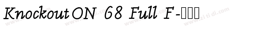 KnockoutON 68 Full F字体转换